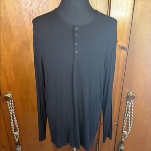 Stone Rose Black Henley XL